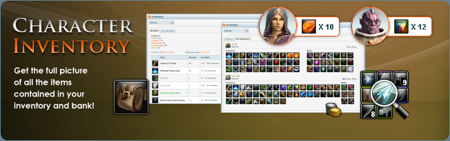 Rift character inventory: Get the full picture of all the items contained in your characters inventory and bank.