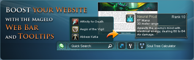 Tooltips and Webbar: Database Quick Search and tooltips including item sources, npc location and more for your website.