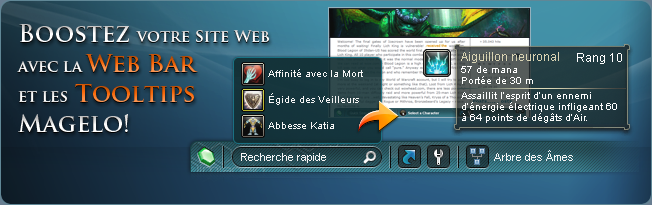 Tooltips et Webbar: Recherche rapide dans la base de données et tooltips avec l'origine des objets, la position des pnjs et plus encore pour votre site web.